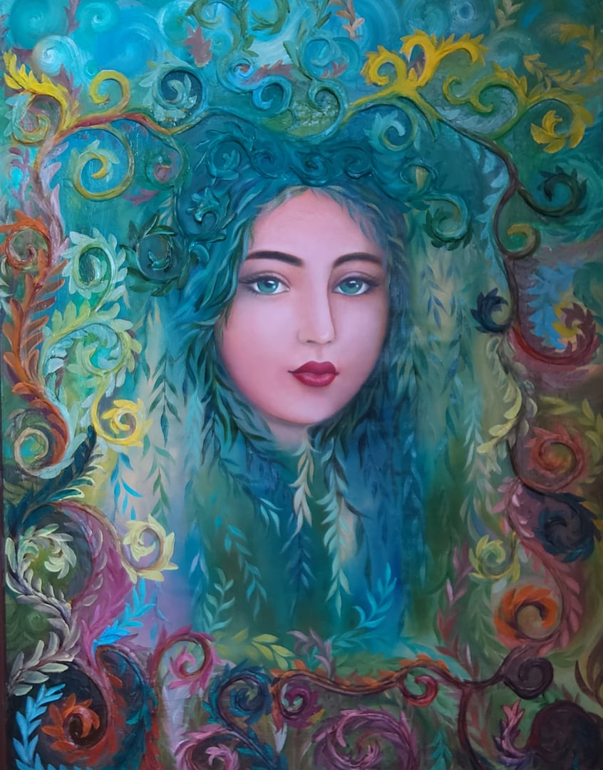 کار تفصیلی - نقاشی روغنی با جزئیات پیچیده