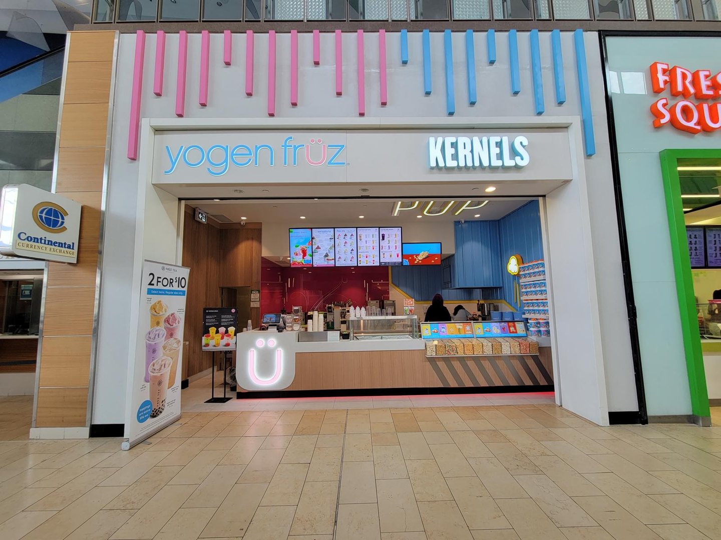Yogen Fruz/Kernels store construction at Yorkdale Mall