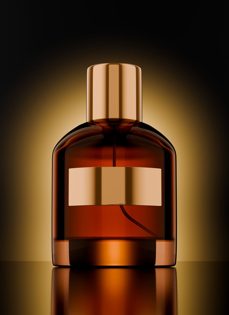 Luxury Perfume Bottle Mockup - 3D Illustration Render