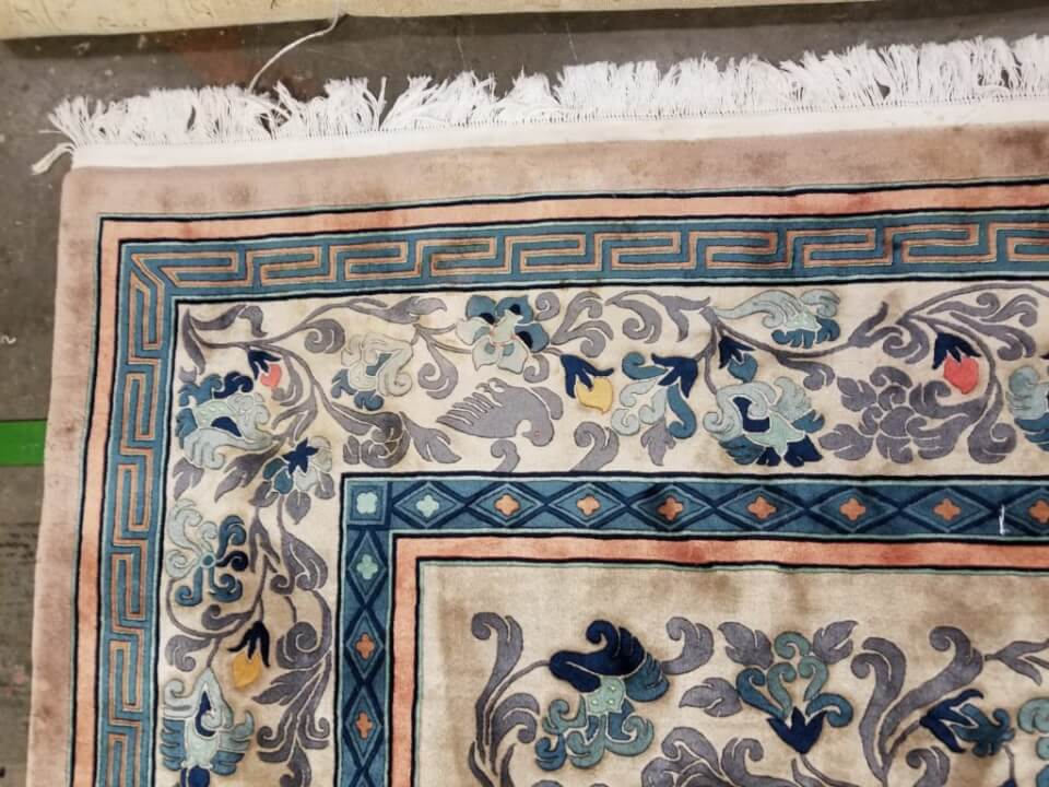 After: Rug with stains professionally removed and colors restored