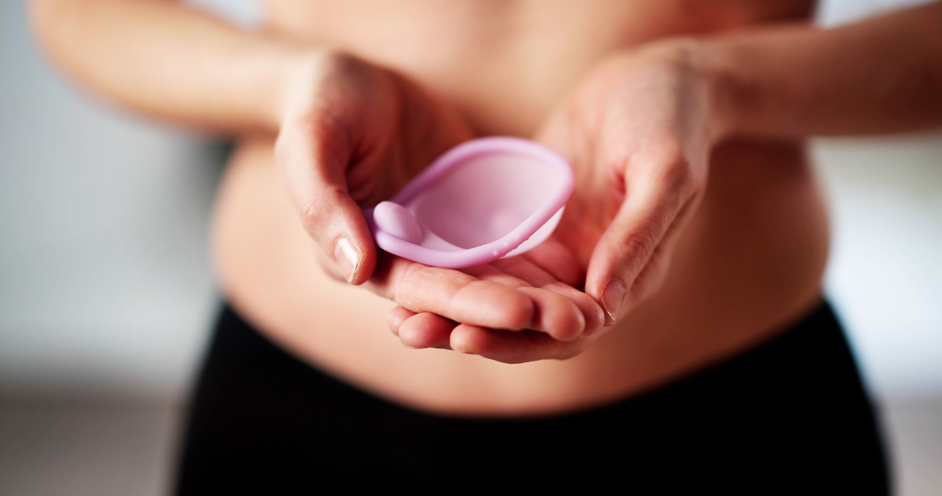 Female Holding Contraceptive Diaphragm Vaginal Ring Cap