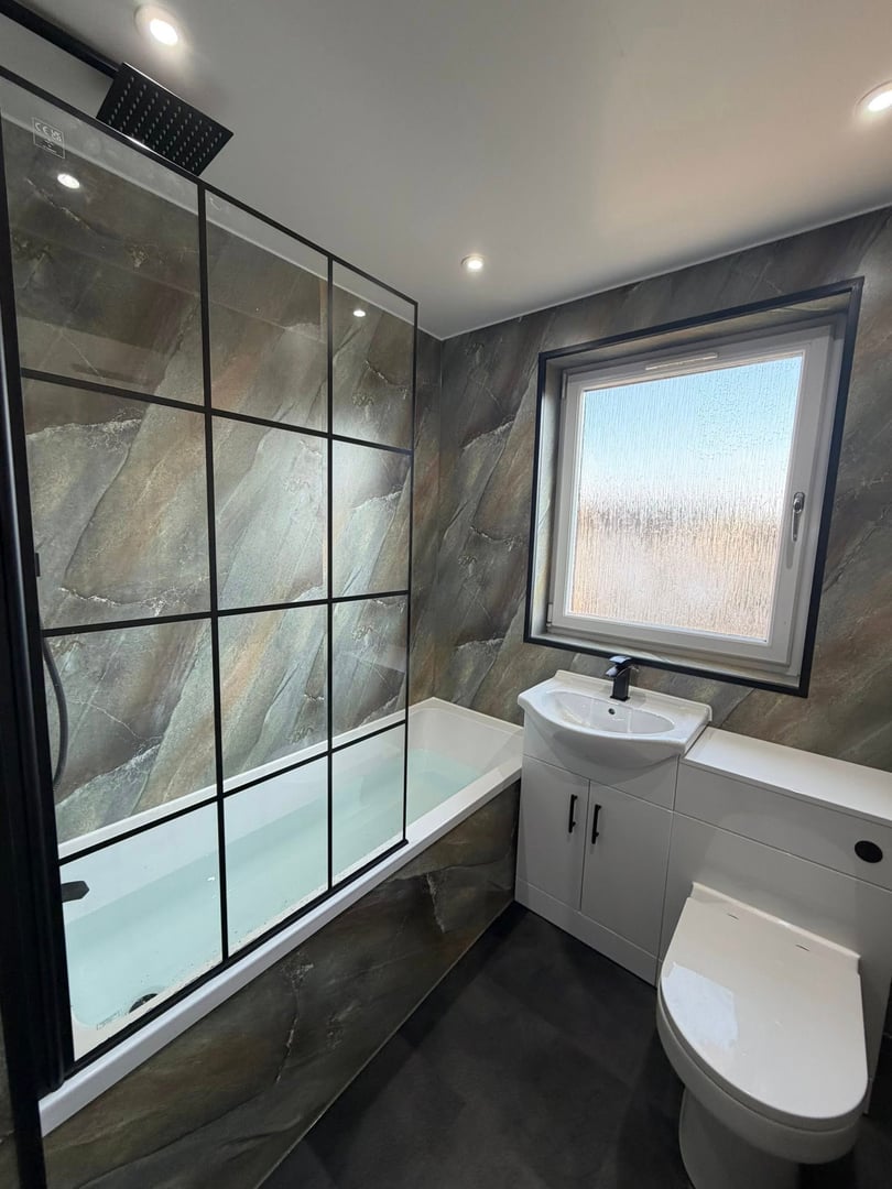 Modern bathroom transformation