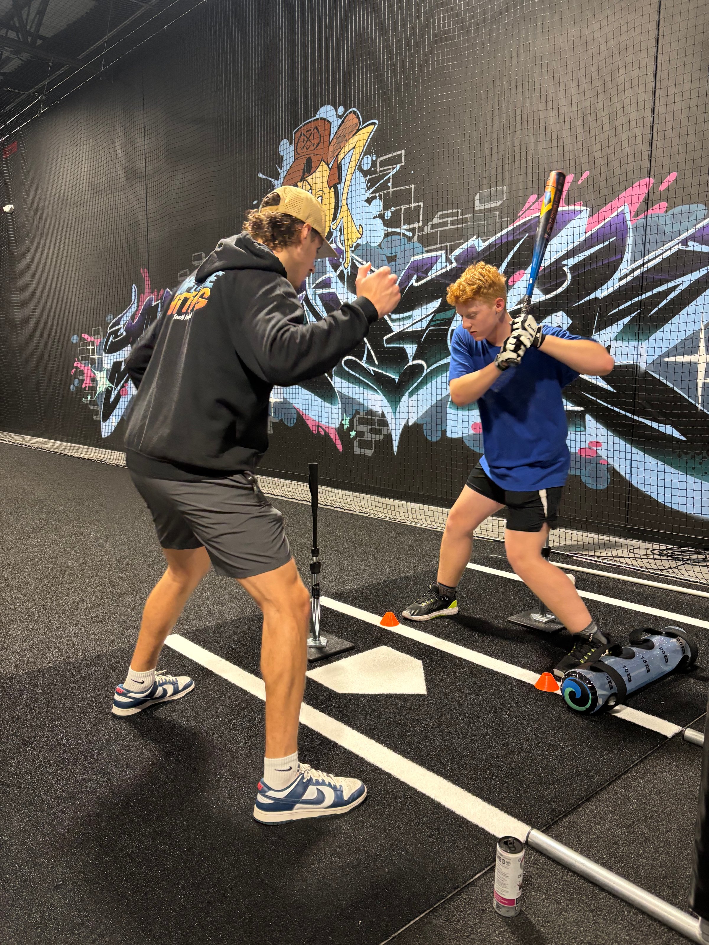 Hitting coaching session