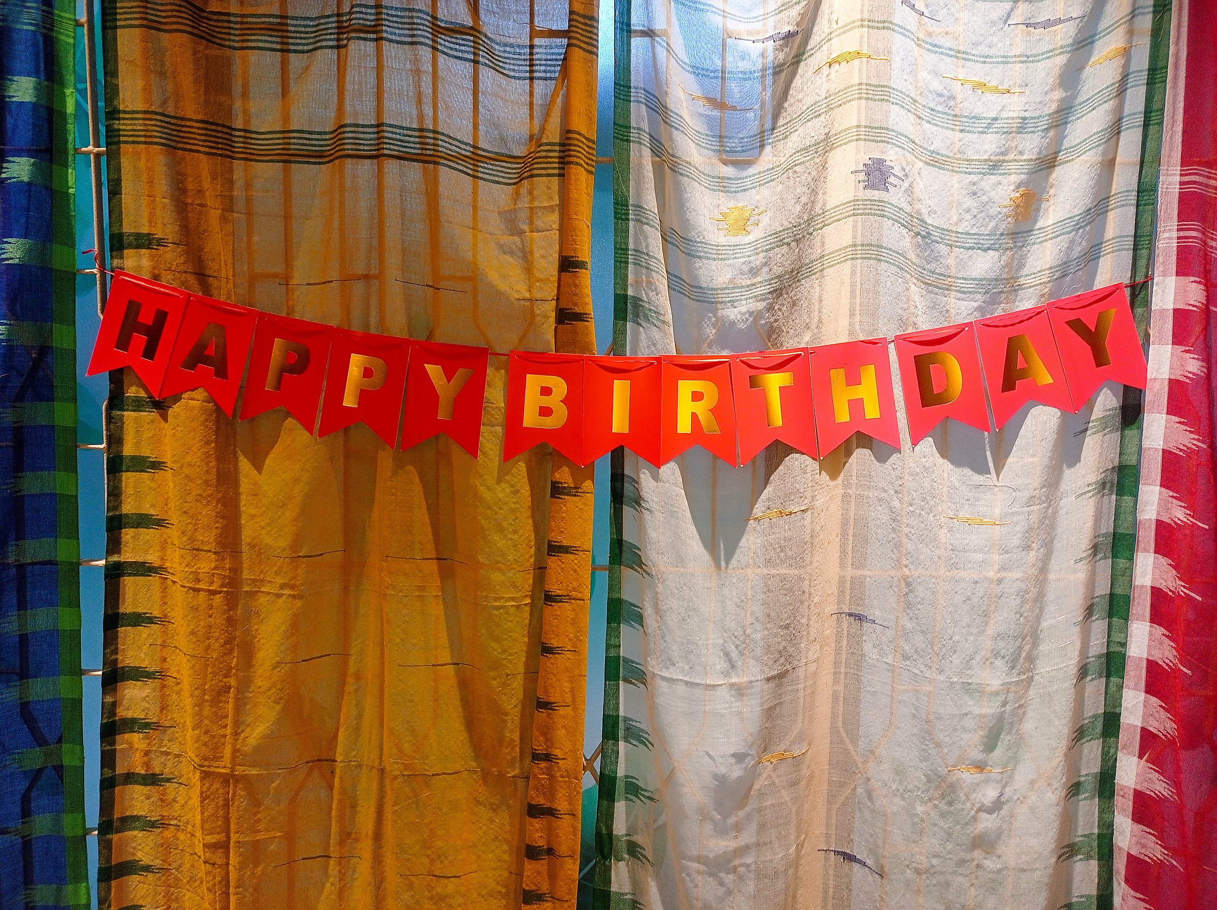 Festive birthday banner