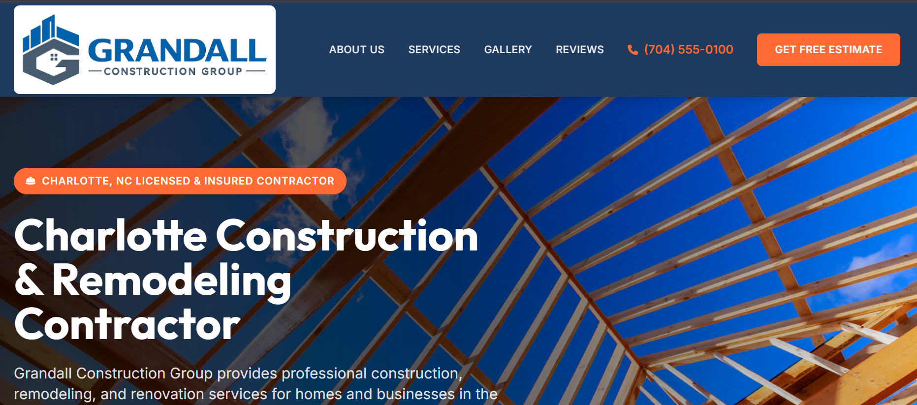 Grandall Construction Group website demo