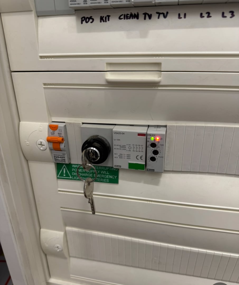 Emergency lighting testing equipment and procedure