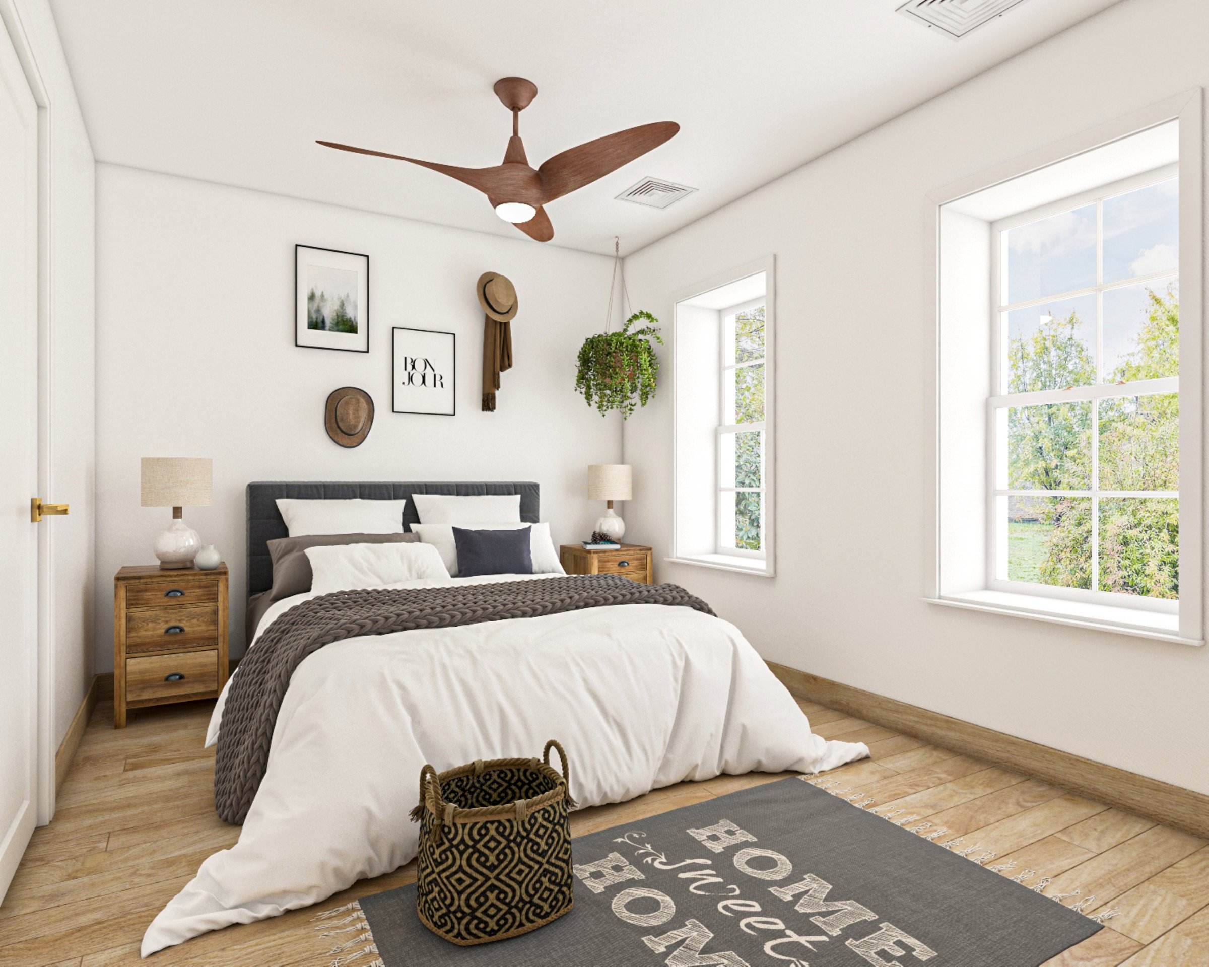 3D Render - Cozy Modern Bedroom