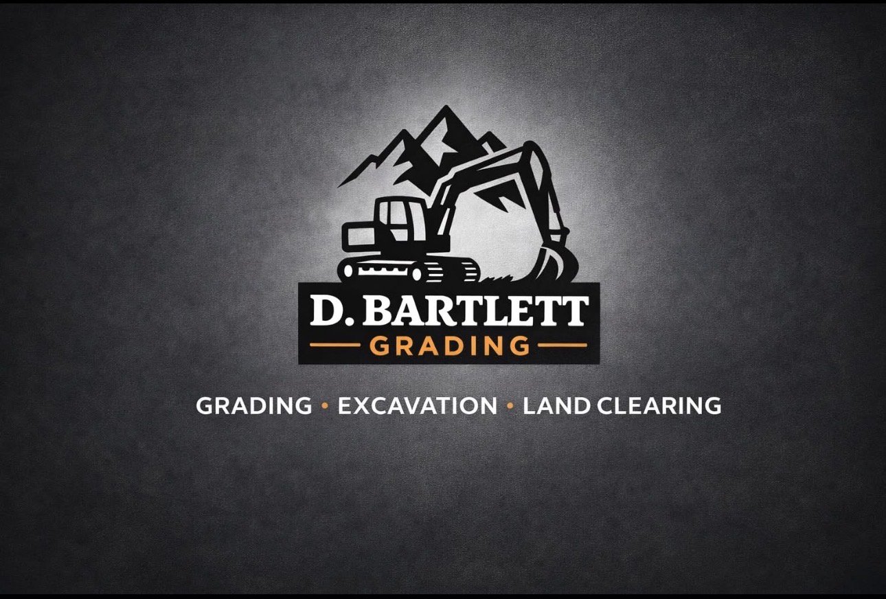 D. Bartlett Grading excavator at work