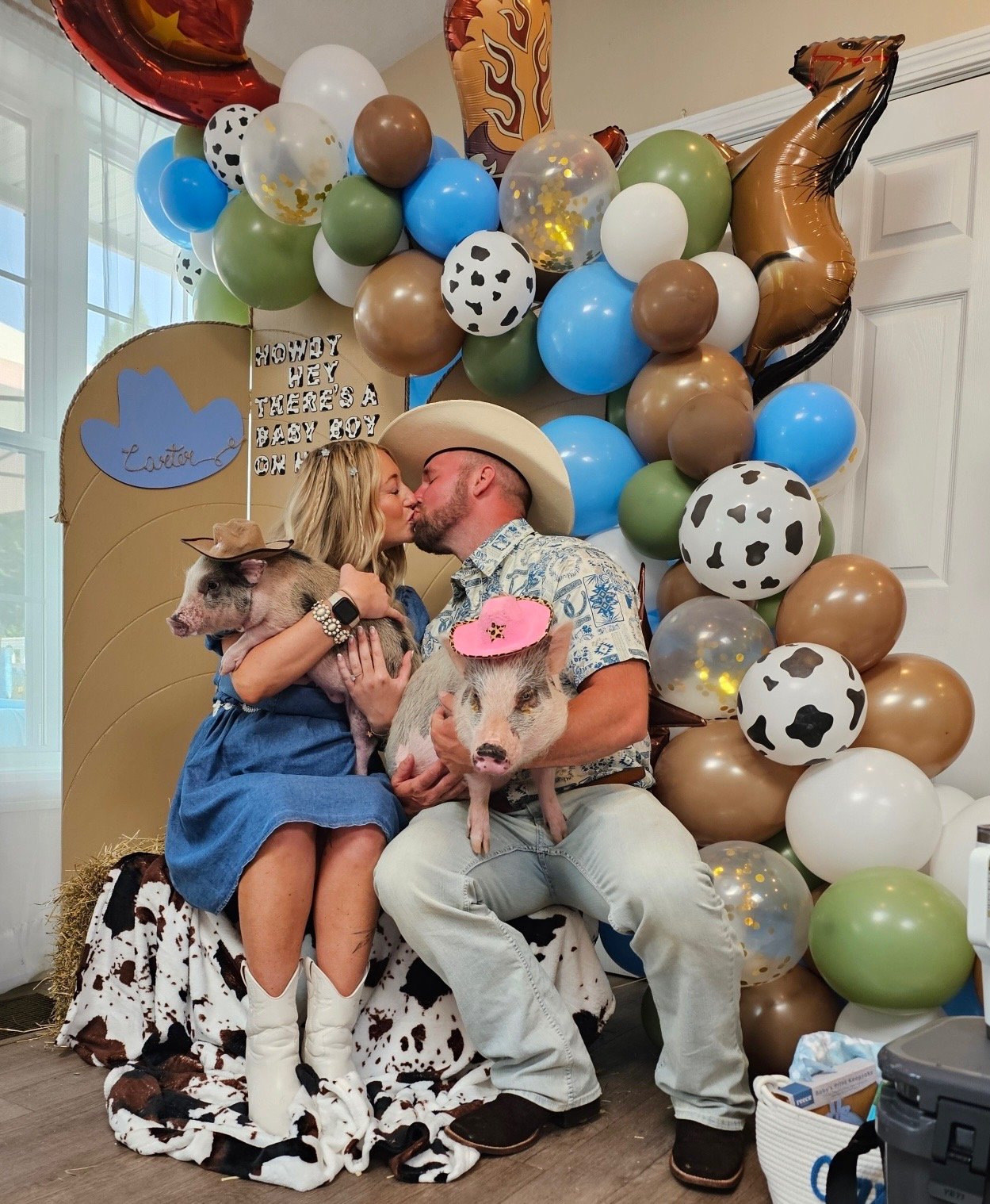 Pet pig dressed for celebration
