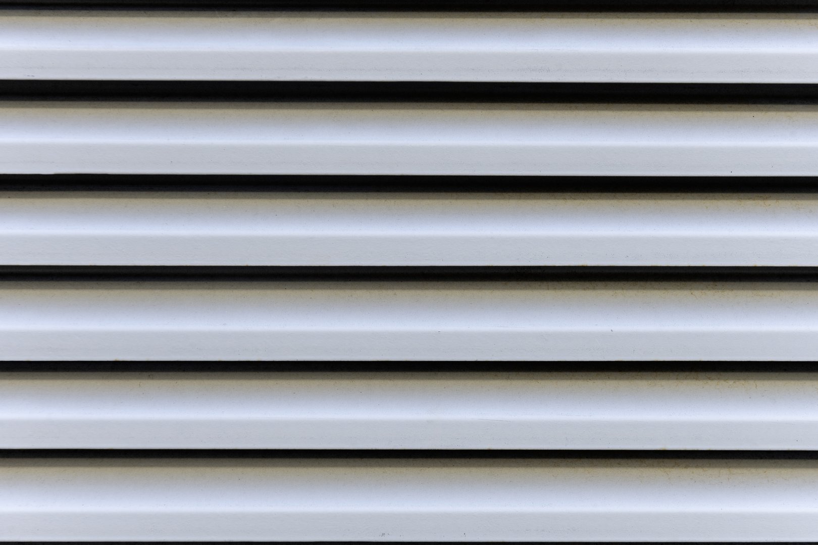 Gray painted metal blind