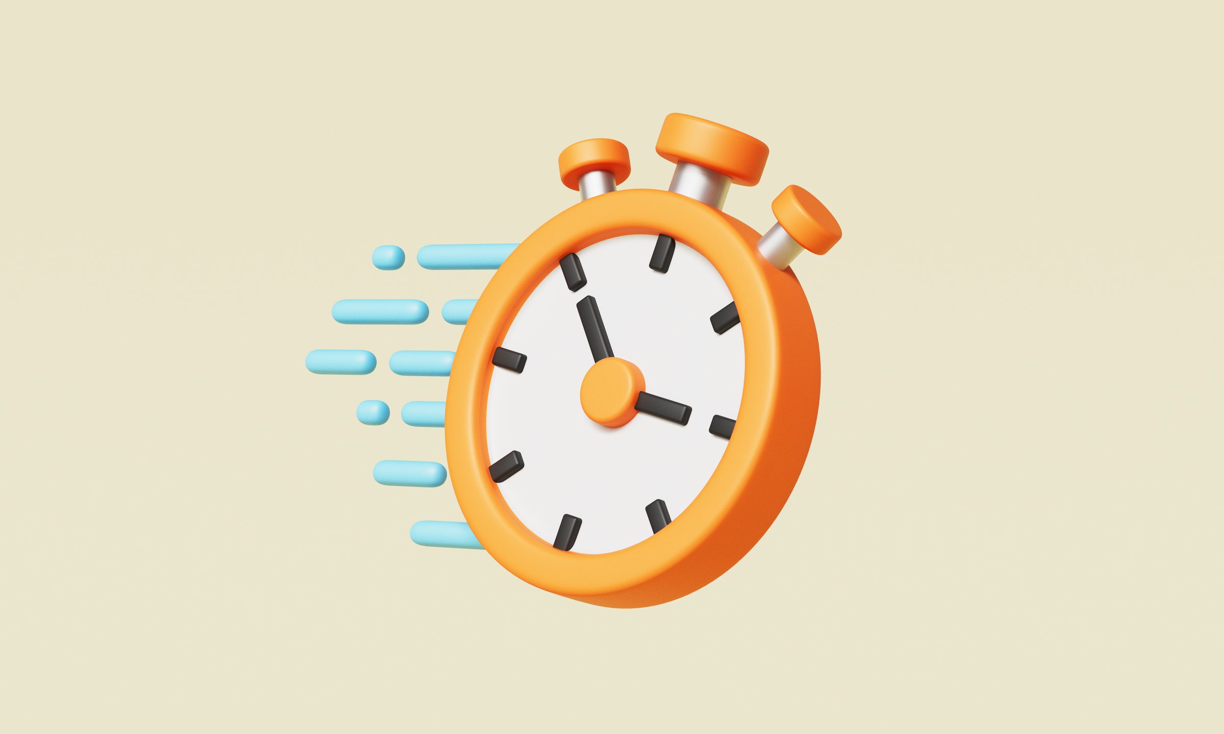 Stop Watch Icon 3D Rendering
