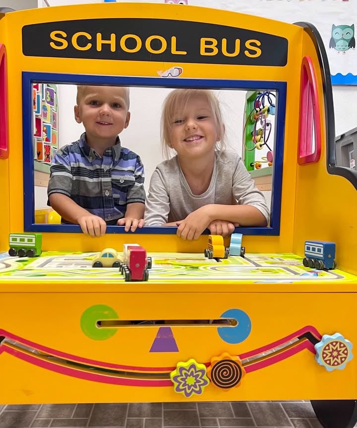 Preschool children learning together