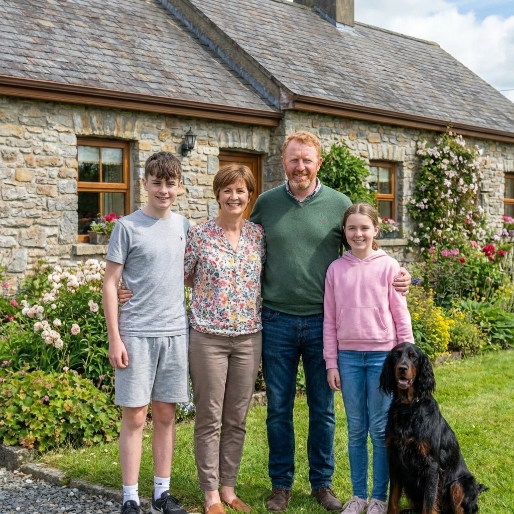 Host family with guest