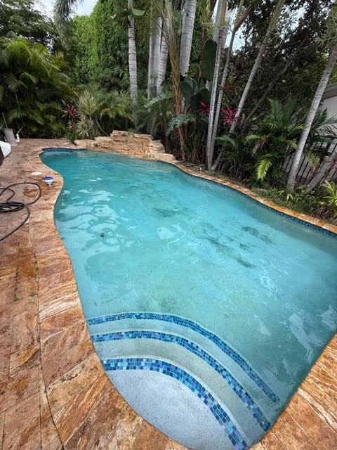 After image of a pristine, crystal clear pool