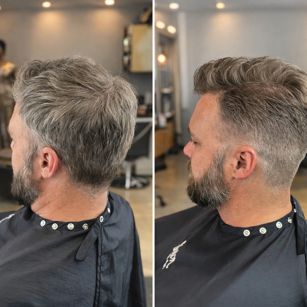 Professional men's haircut styling downtown Sarasota