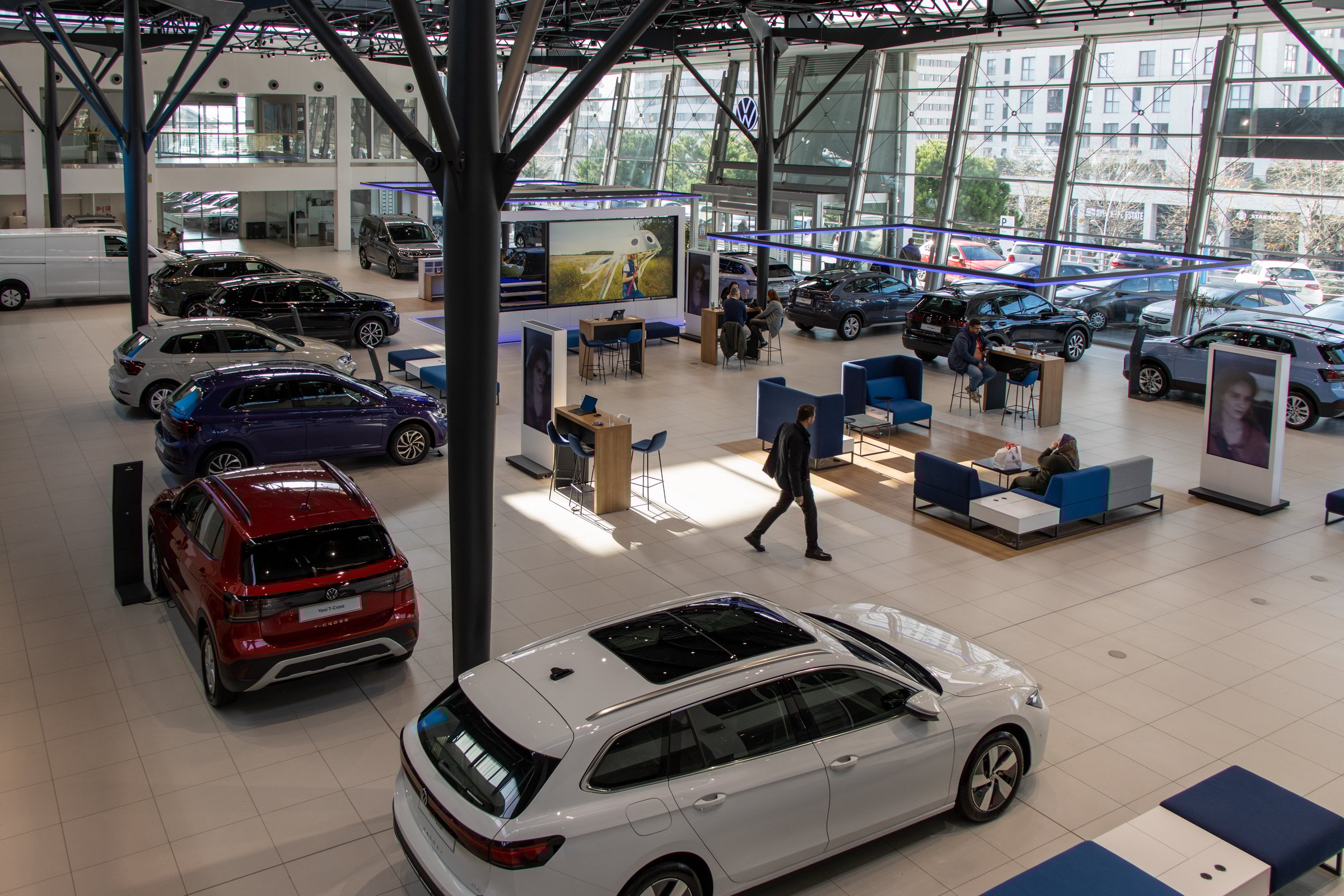 Istanbul Turkey December 19 2024: Sales dealer of Volkswagen brand new vehicles Doğuş Oto Esenyurt branch