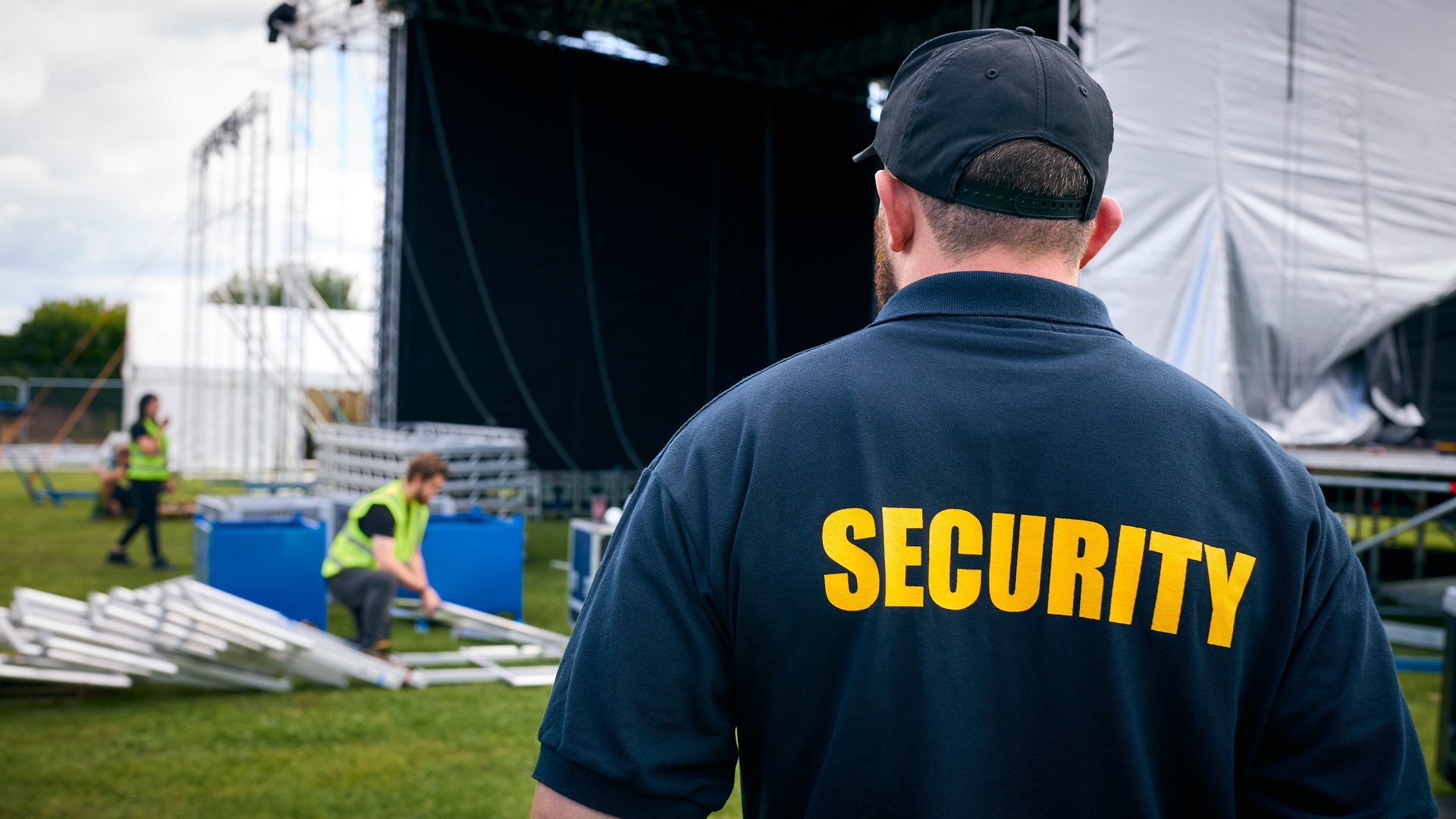 Professional event security personnel for music festivals and concerts
