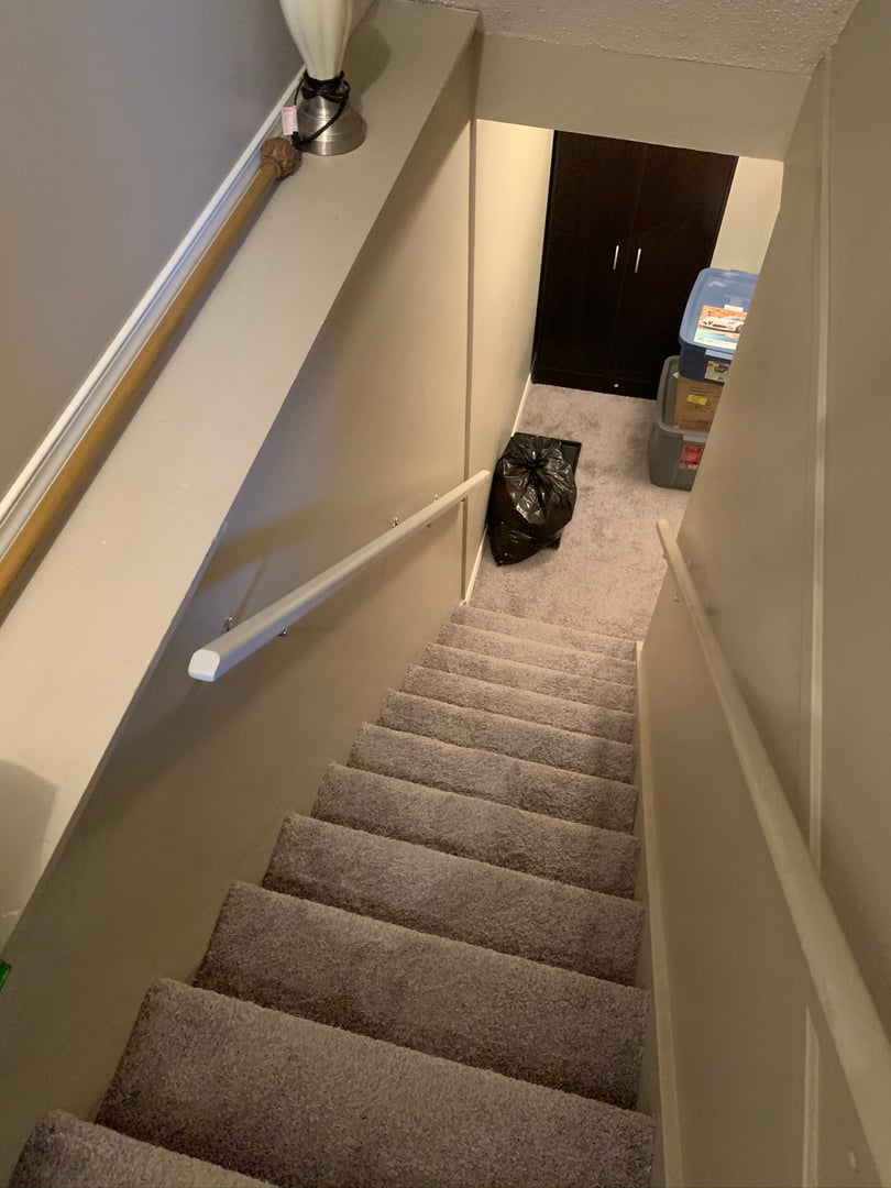 Interior handrail installation detail