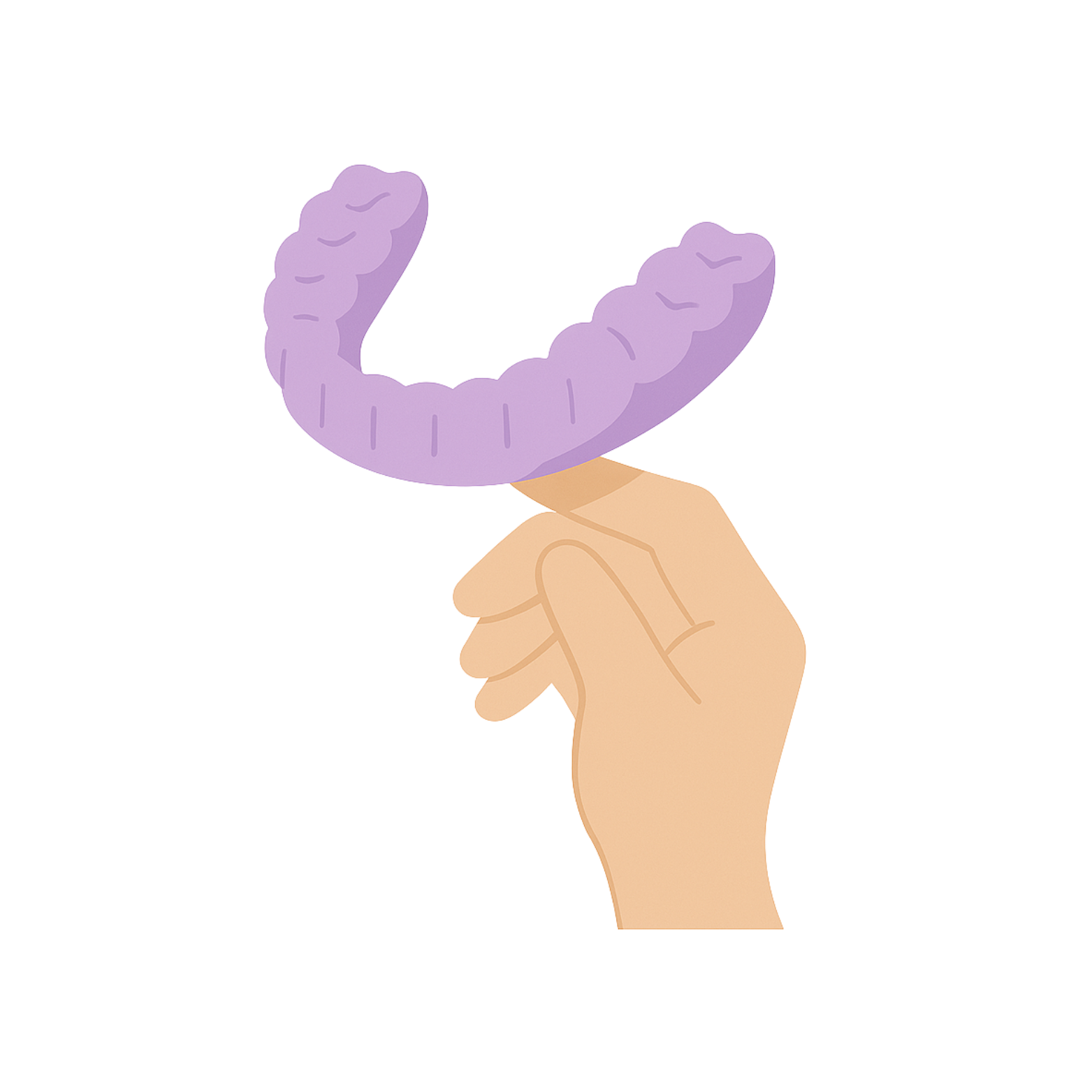 Hand with aligner icon