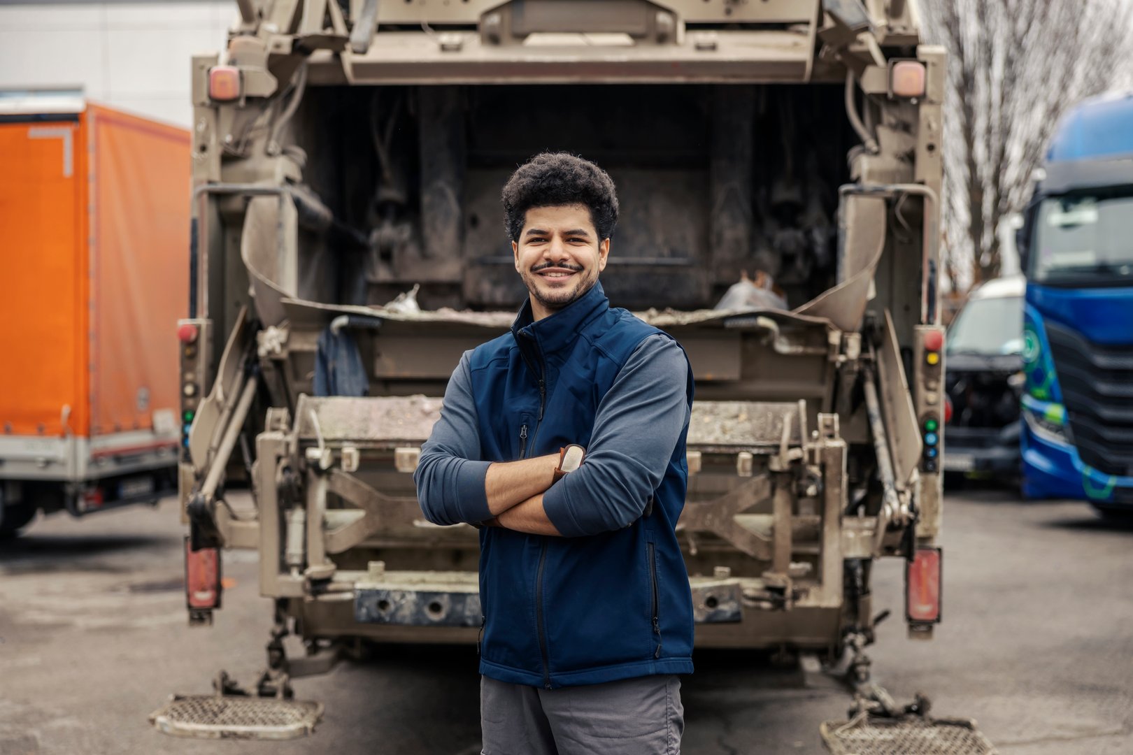 Professional waste management worker