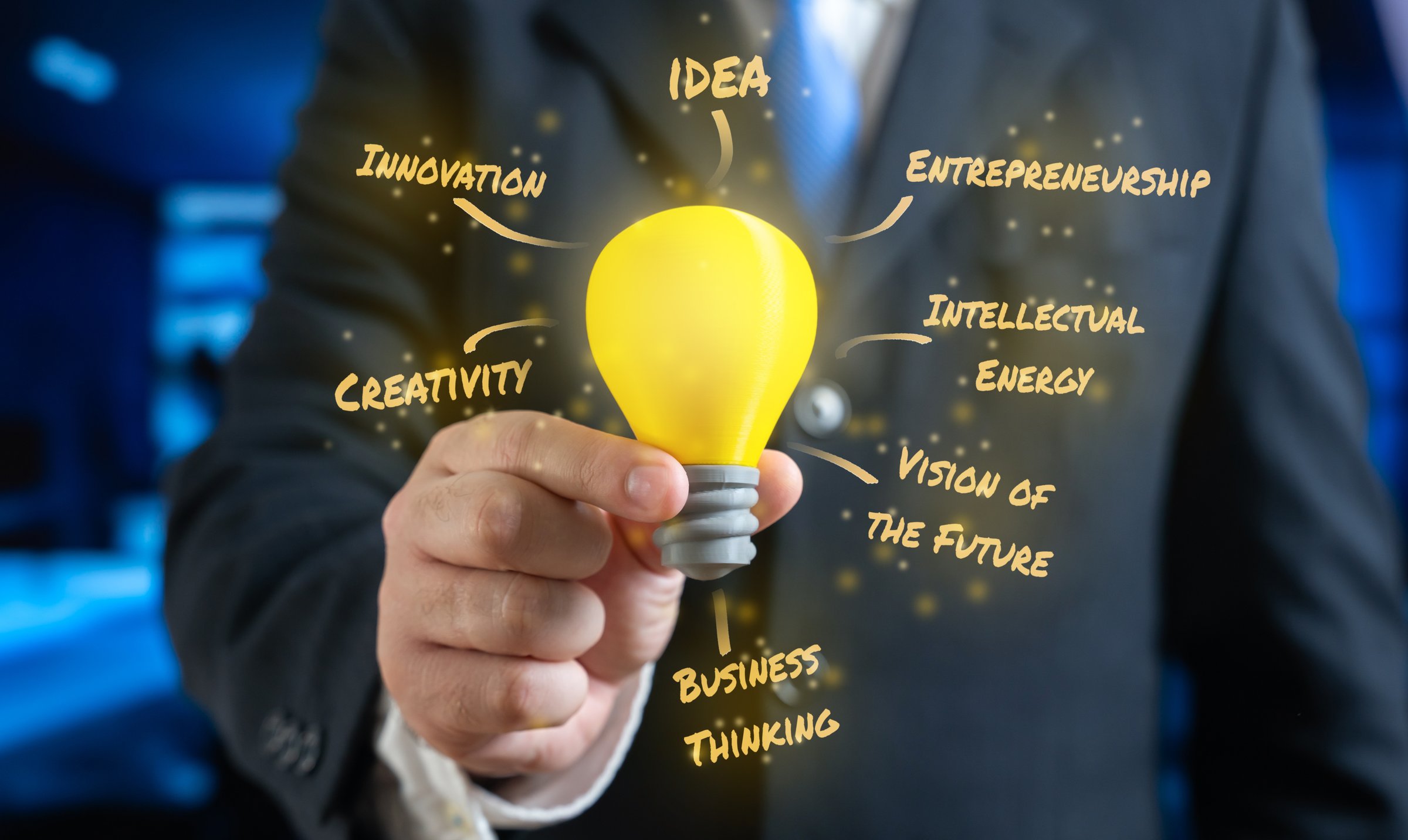 Ideas for a successful business. A businessman shares his secrets to success. Concept of innovation, motivation, and leadership. Startups, corporate training, and business strategy content.