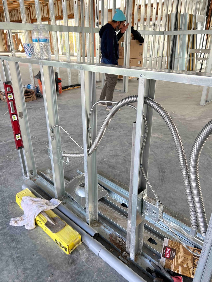 Commercial new wiring installation