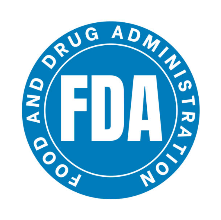 Logo of the U.S. Food and Drug Administration with FDA in bold white letters on a blue circular background.