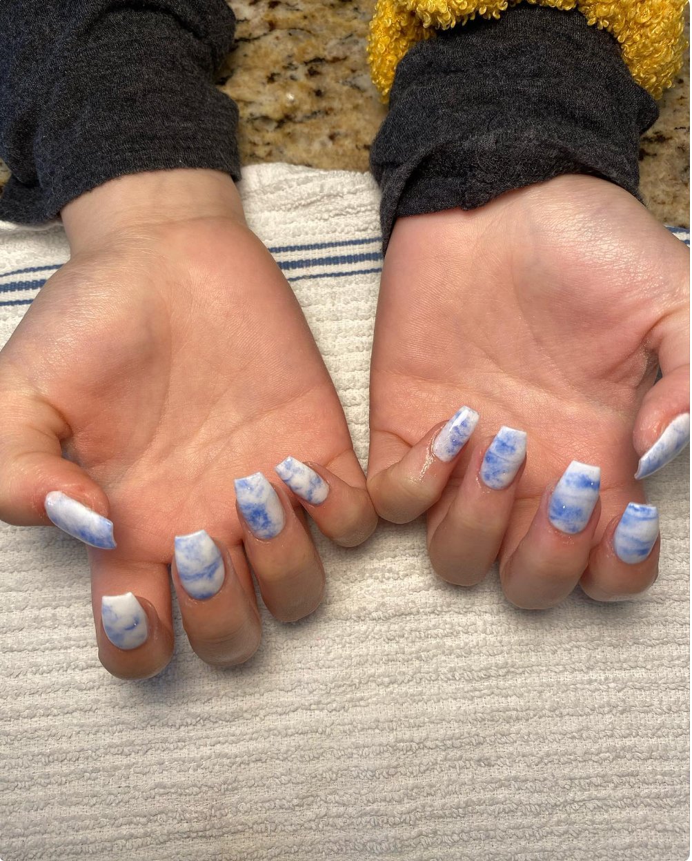 Beautiful French tip manicure