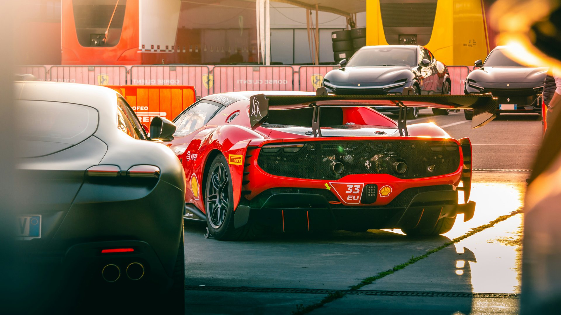 Luxury sports cars background