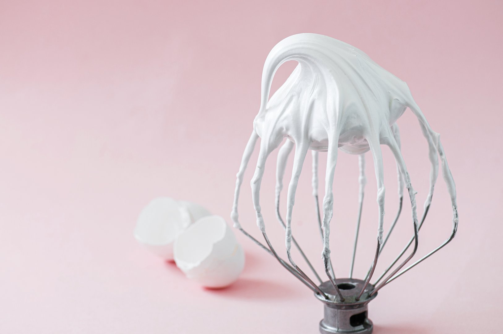 Delicate French meringue in a professional kitchen