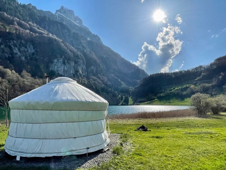 Mongolian yurt glamping experience near Lucerne, Switzerland