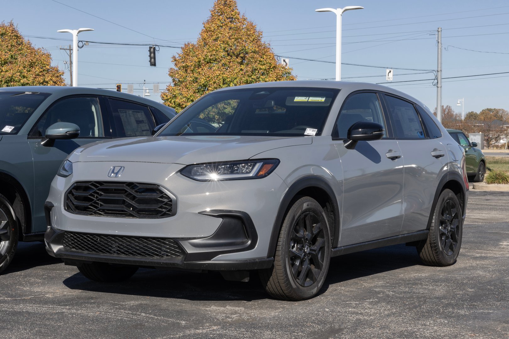 Avon - October 27, 2024: Honda HR-V AWD Sport display at a dealership. Honda offers the HR-V with a 158HP 2.0L 4-Cylinder engine. MY:2025