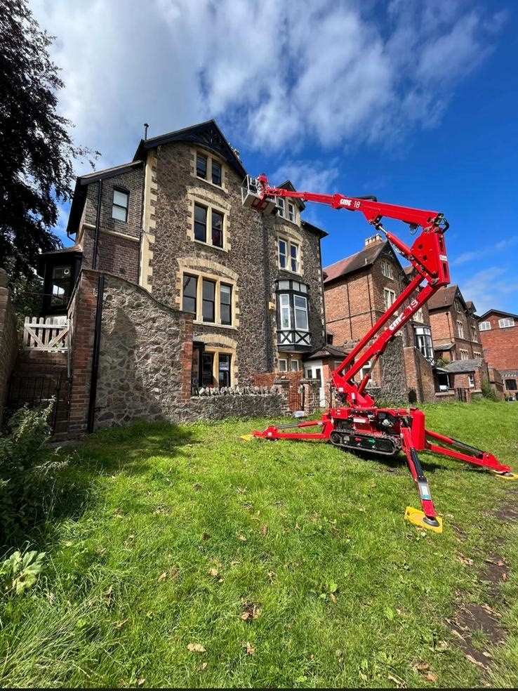 Professional painting work in progress