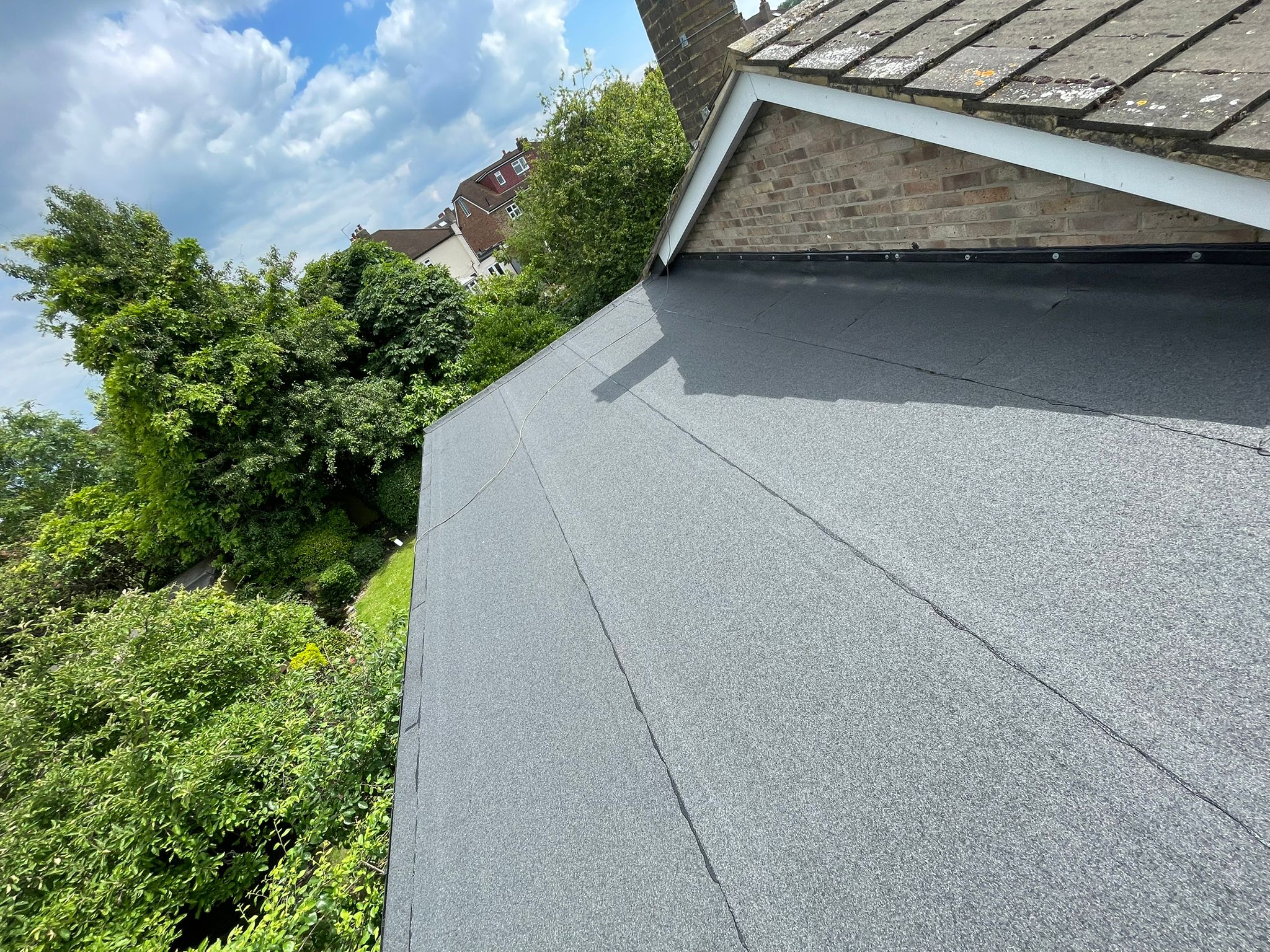 After roofing work