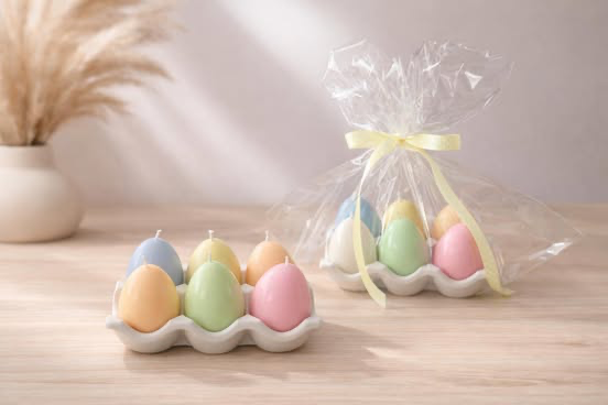 Jajka w gipsowej wytłoczce