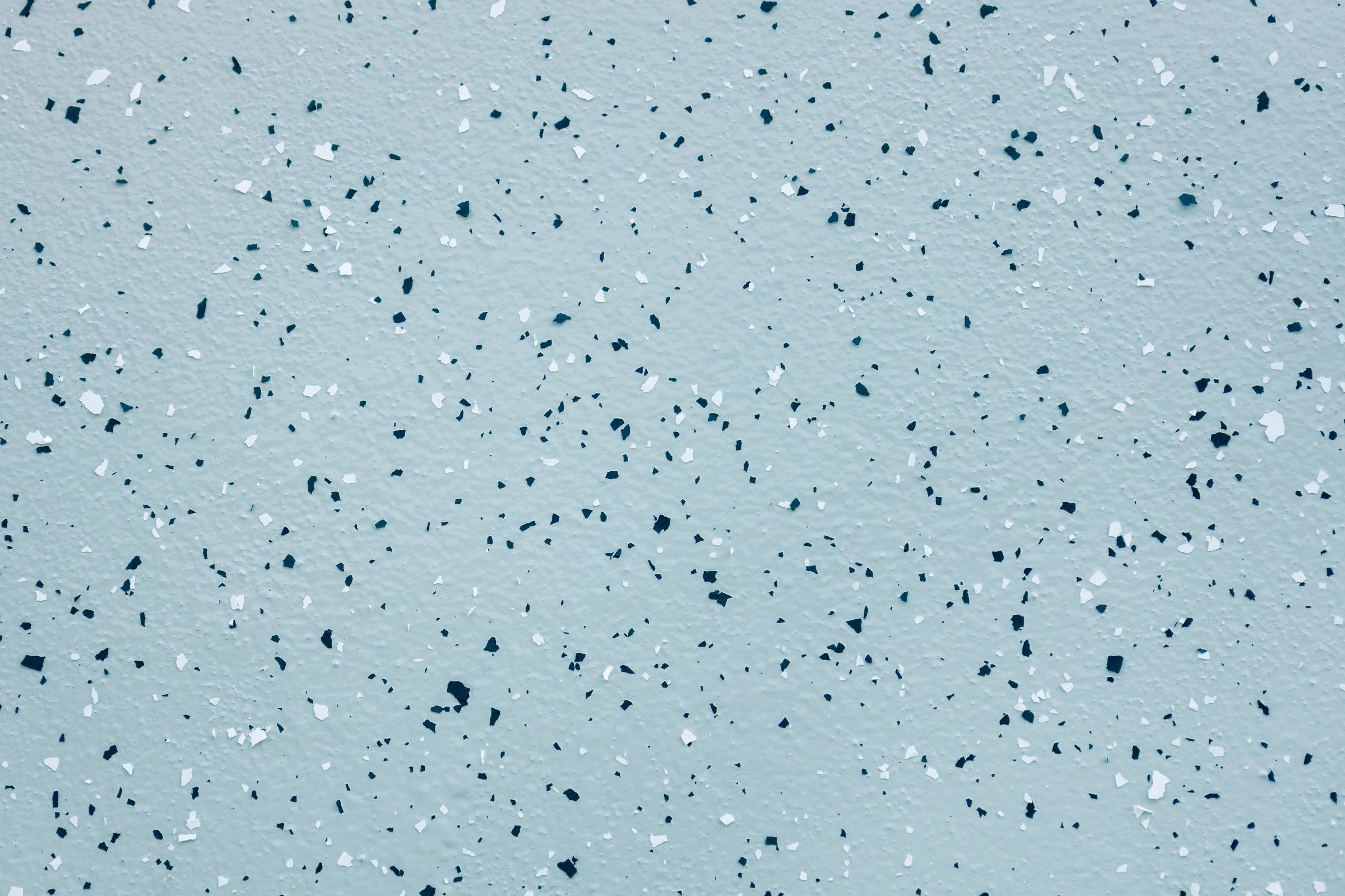 Blue terrazzo texture, floor closeup with terrazzo style decoration