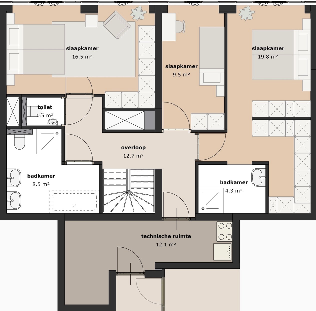 Putgraaf210 - Maisonette 3 Vierde Verdieping