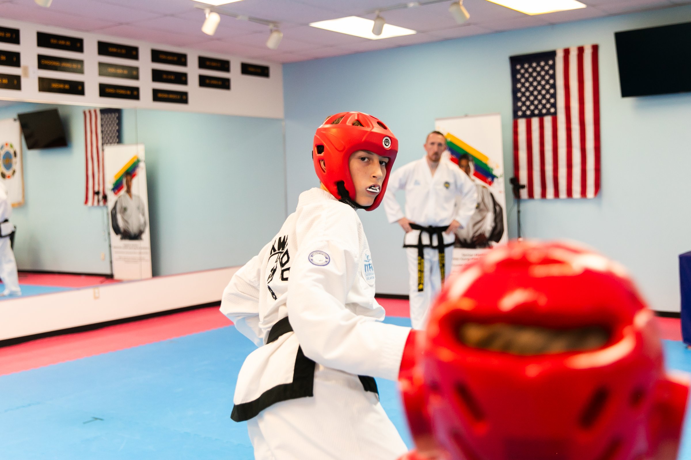 ITFA Taekwon-Do students in action
