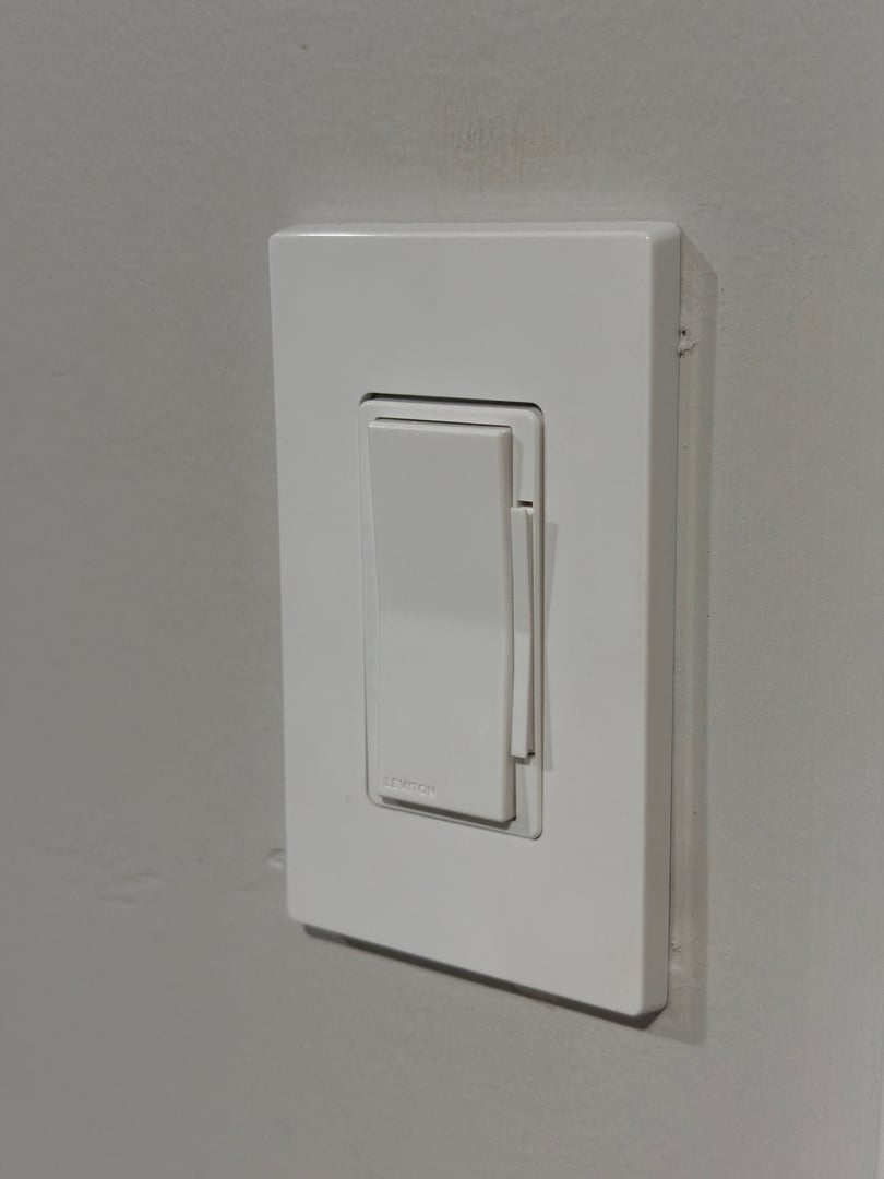 Modern outlet and switch installation