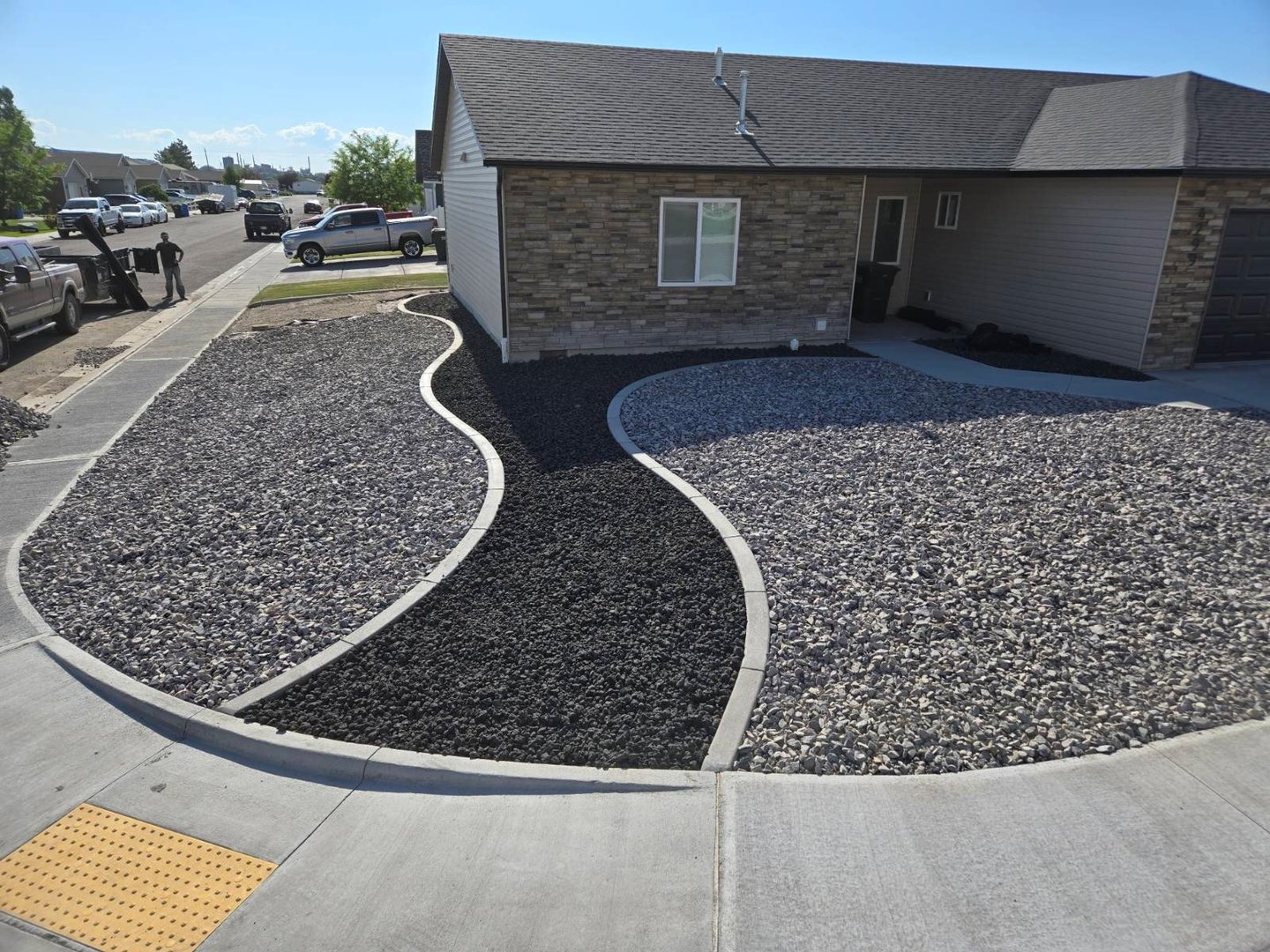 Creative Edge Curbing sod and landscaping work