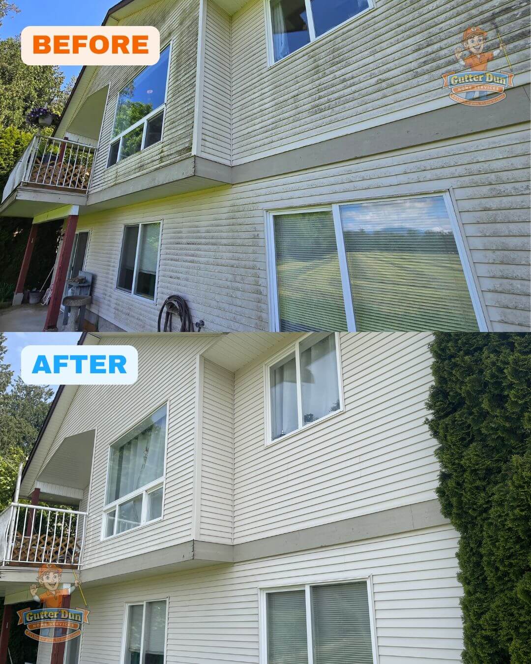 Clean brick patio with outdoor furniture