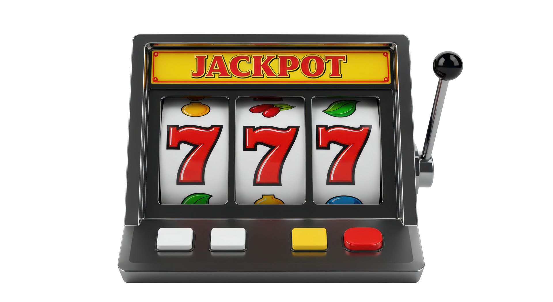 Isolated Slot Machine with Jackpot Result