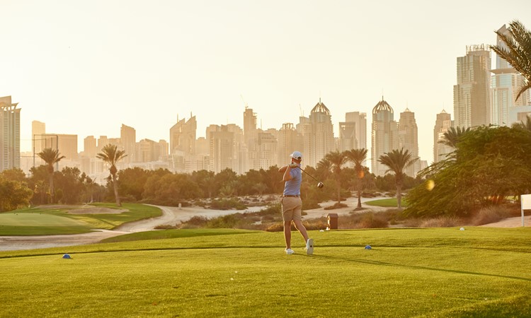 Emirates Golf Club Dubai Skyline