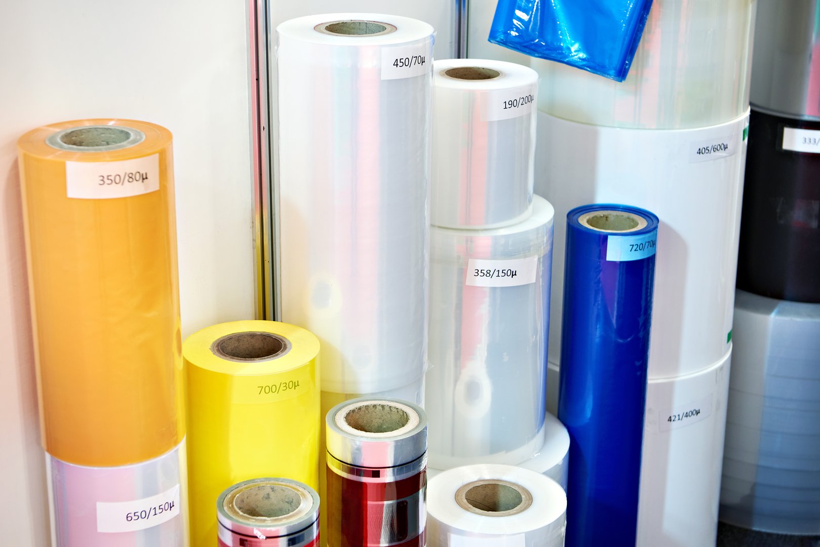 PVC films for industry on exhibition