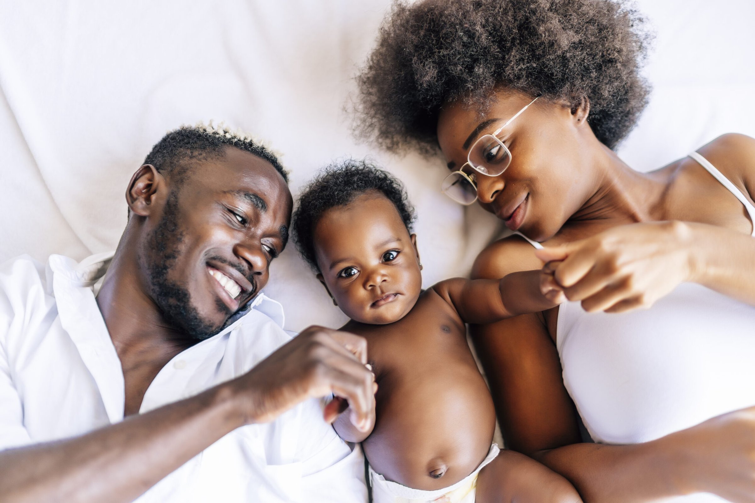 Cheerful family of African Americans