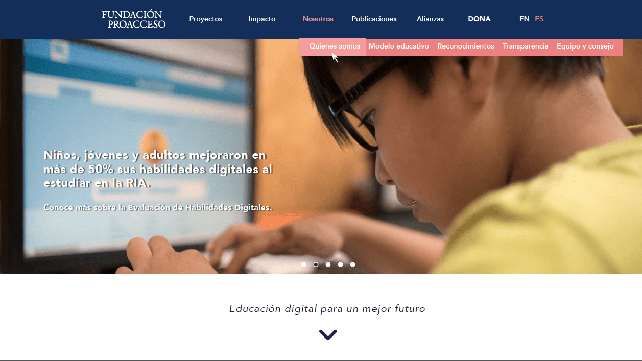 Web Fundación Proacceso 2019