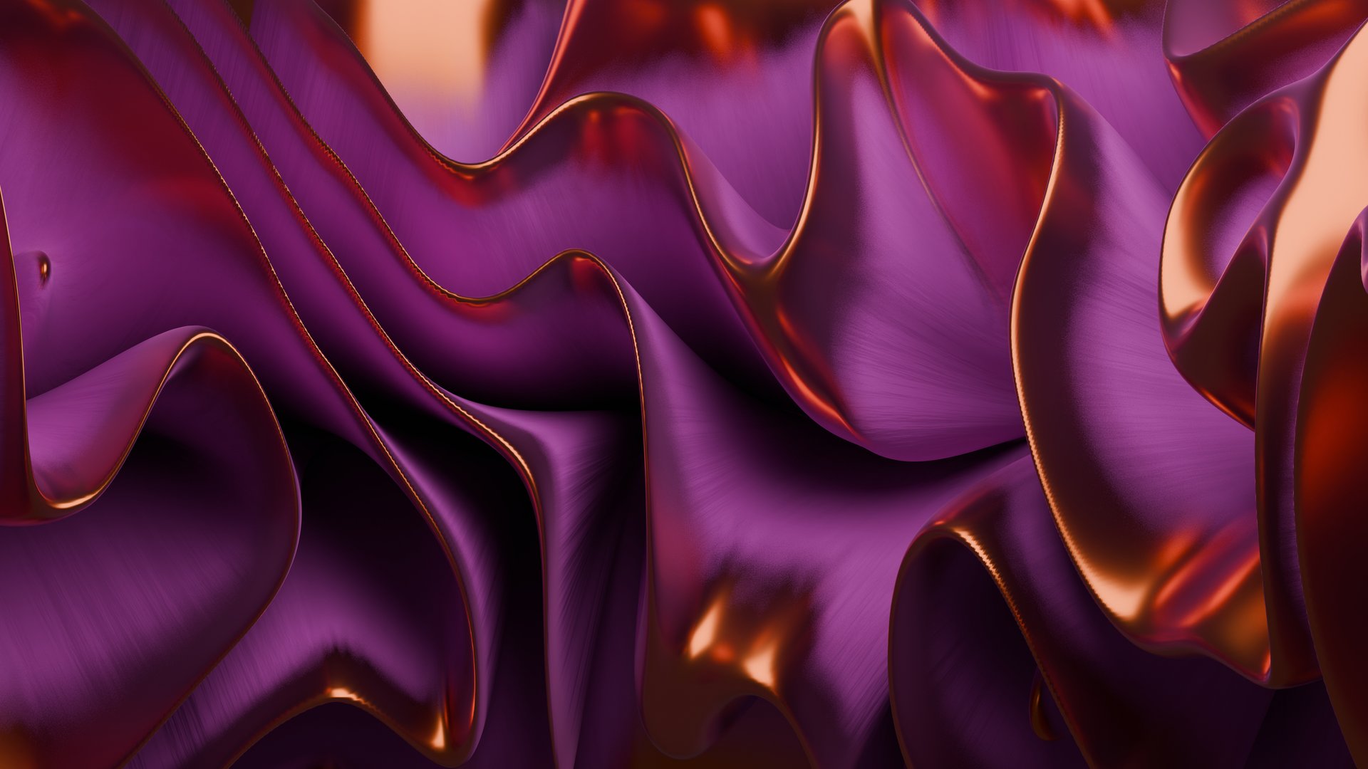 Soft purple curl of silk (3D Rendering)