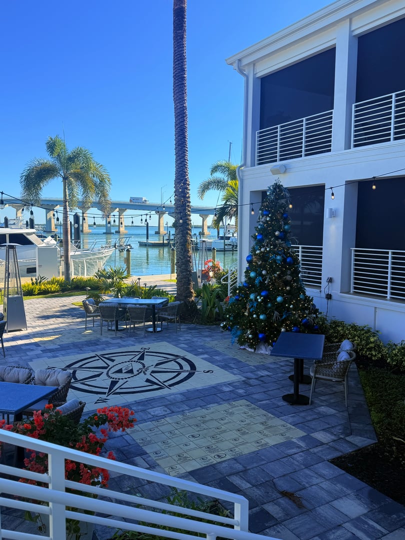 Marco Island waterfront and marina view