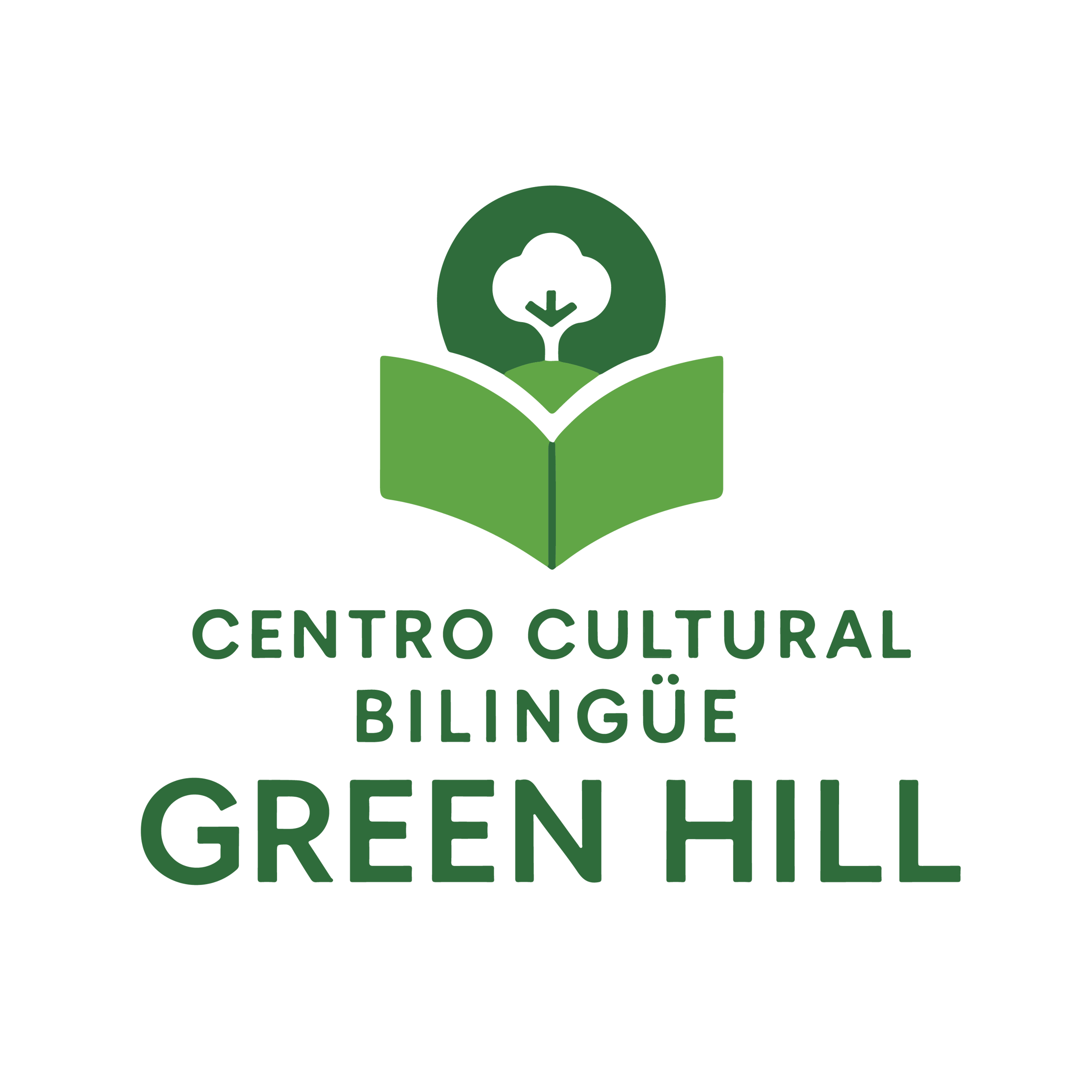 Green Hill Centro Cultural Bilingüe logo and design