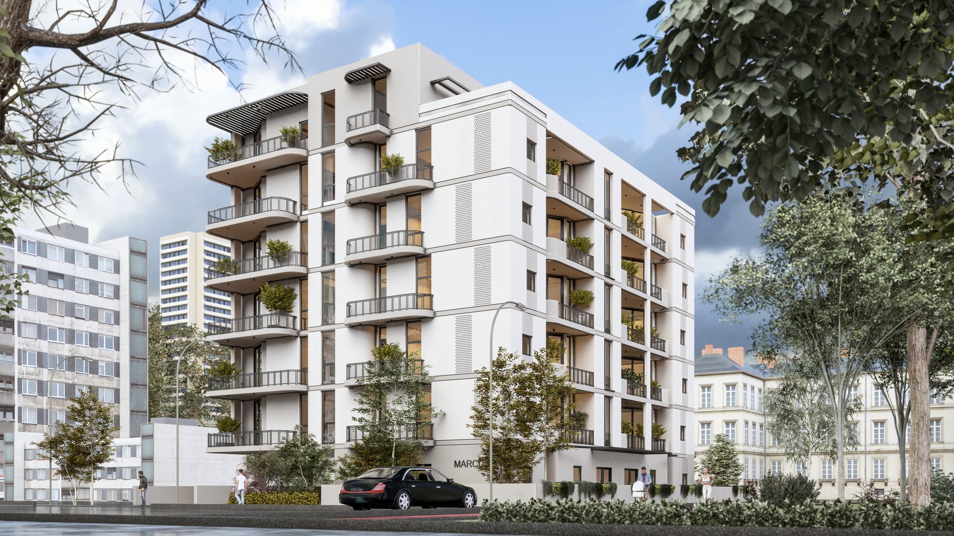 הדמיית חזית בניין Prime 7